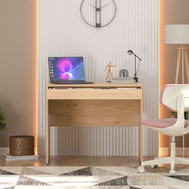 Työpöytä Linento Furniture CMS-301-FF-1, 90x55cm, ruskea