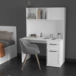 Työpöytä Linento Furniture CMU-1013-DD-2, 120x60cm, valkoinen