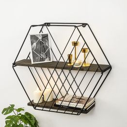 Seinähylly Linento Furniture Anemone Vulgaris, tummanruskea