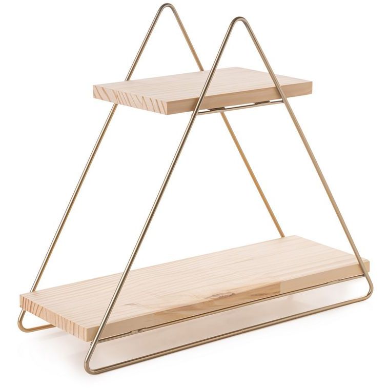 Pöytähylly Linento Furniture Masa, kulta/ruskea