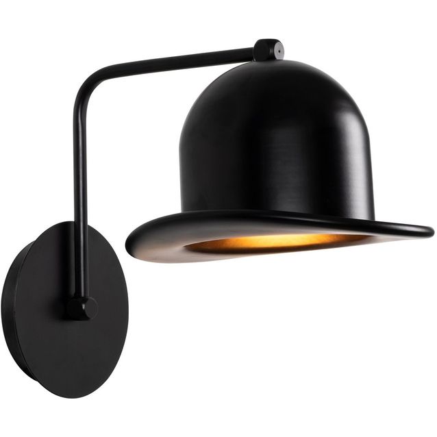 Seinävalaisin Linento Lighting Fötr Sivani, Ø19cm, E27, musta