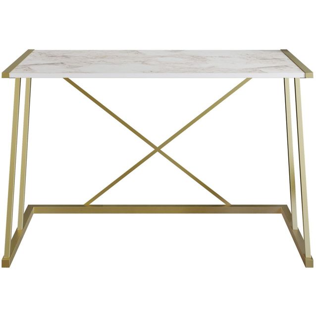 Työpöytä Linento Furniture Anemon kulta/valkoinen