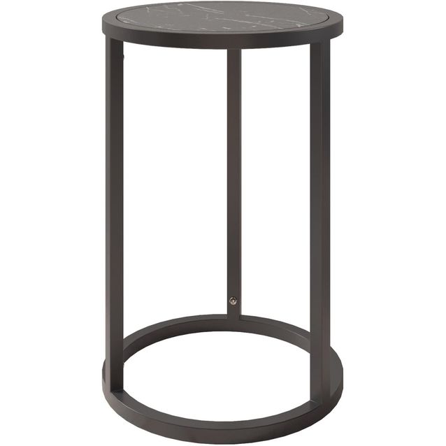 Apupöytä Linento Furniture Tambur 35 cm musta