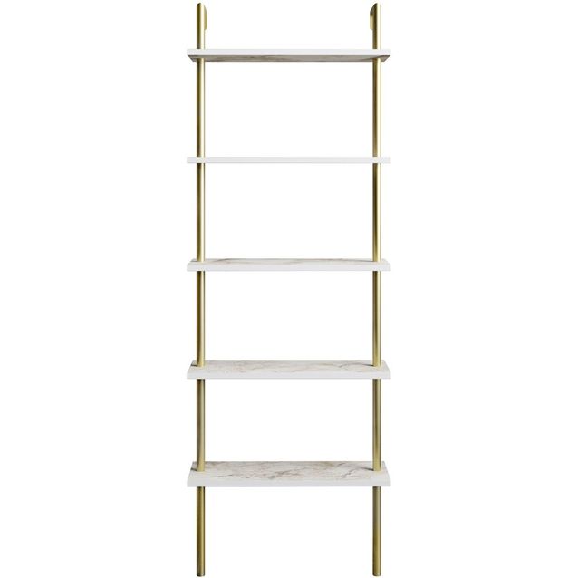 Kirjahylly Linento Furniture Paula valkoinen/kulta