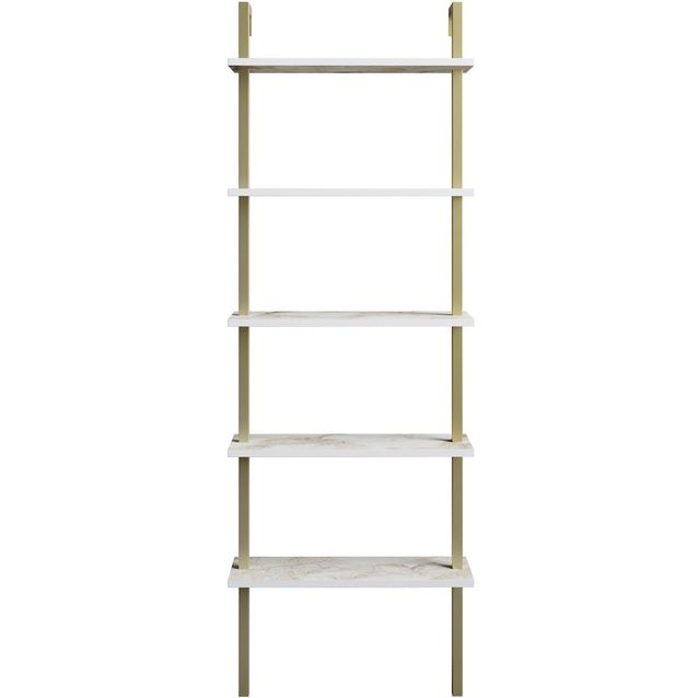 Kirjahylly Linento Furniture Piante valkoinen/kulta