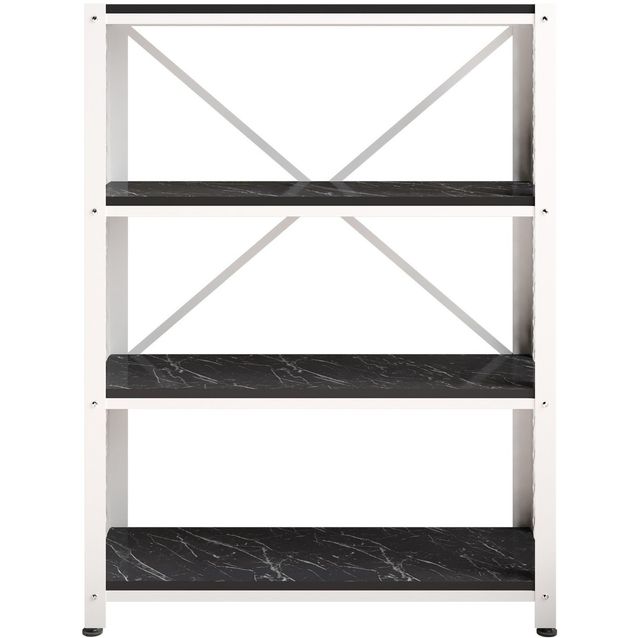 Kirjahylly Linento Furniture Shenna valkoinen/musta