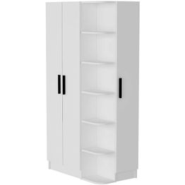 Vaatekaappi Linento Furniture Luses, leveys 90cm, korkeus 181.8cm, valkoinen