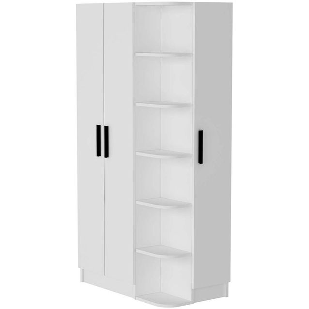 Vaatekaappi Linento Furniture Luses, leveys 90cm, korkeus 181.8cm, valkoinen