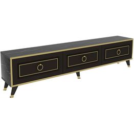 TV-taso Linento Furniture Sona, 180cm, musta