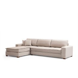 Kulmasohva Linento Furniture Lena 4-istuttava vasen beige