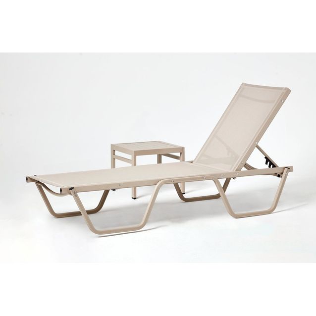 Aurinkotuoli Linento Garden Asos, sivupöydällä, beige