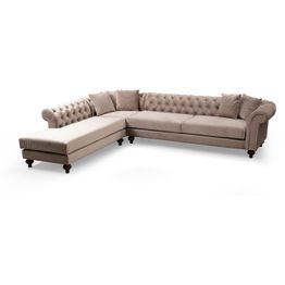 Avokulmasohva Linento Furniture Bogart vasen beige