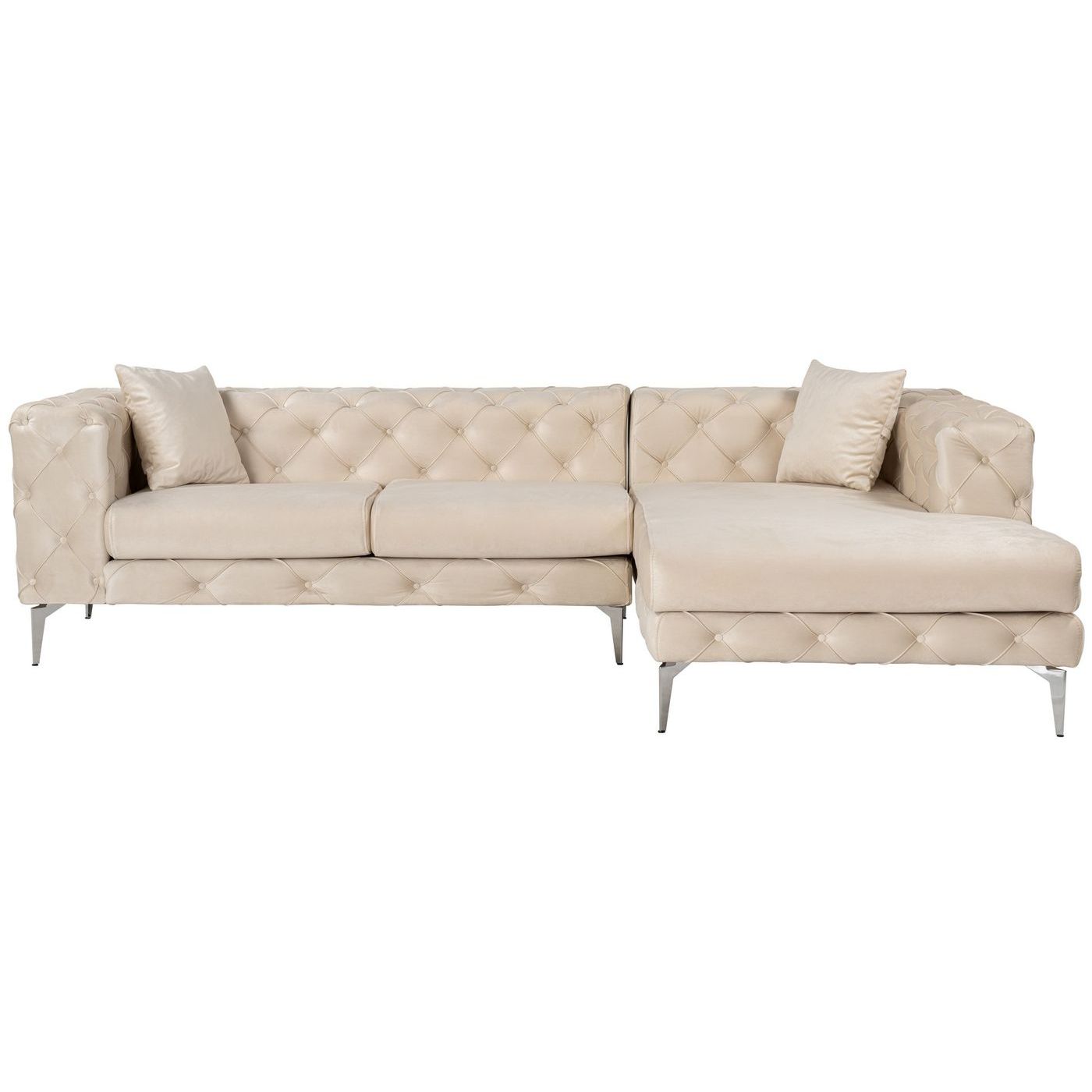 Divaanisohva Linento Furniture Como Eco oikea beige/teräs