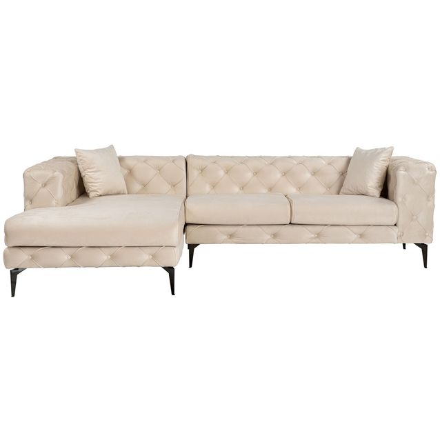 Divaanisohva Linento Furniture Como Eco vasen beige/musta