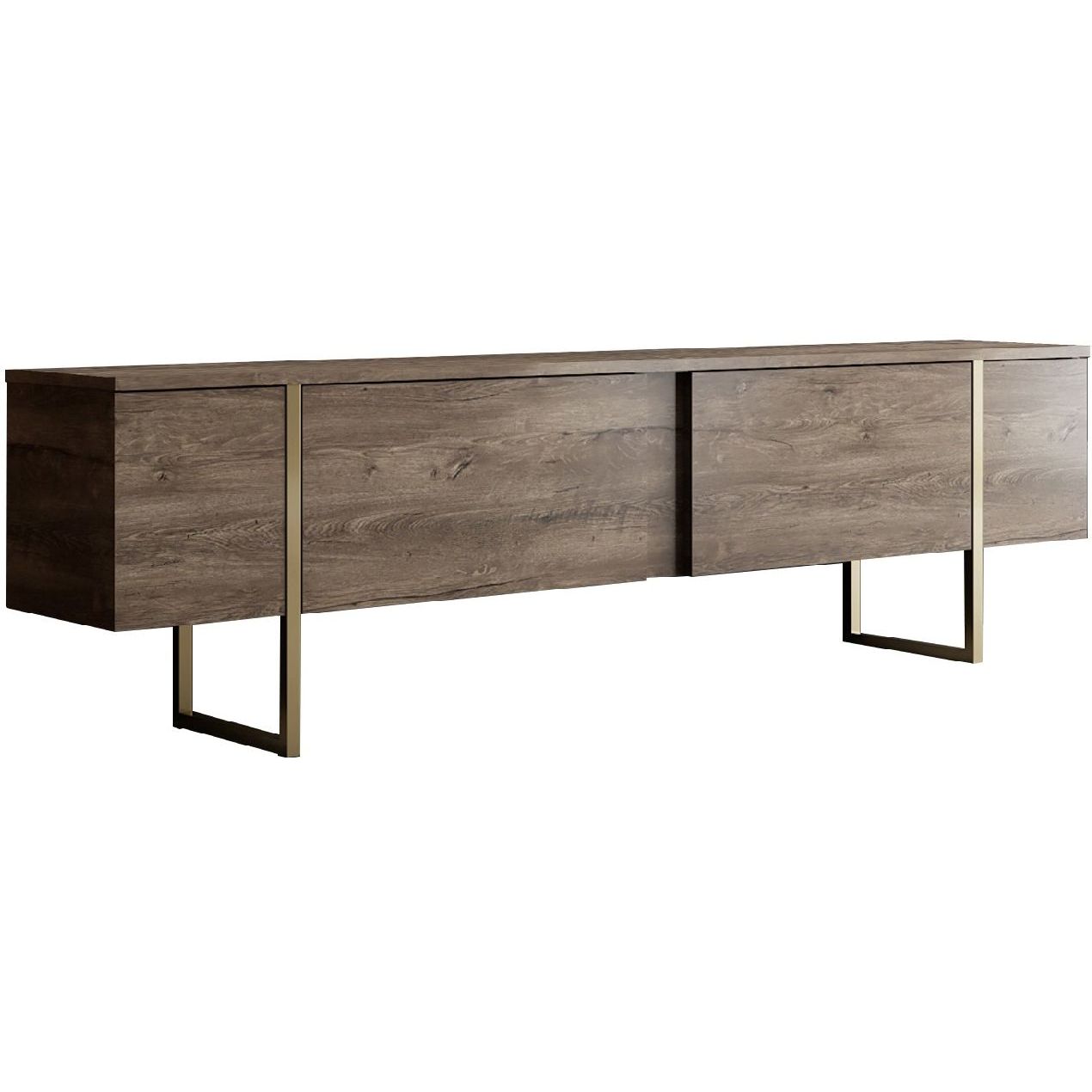 TV-taso Linento Furniture Luxe pähkinä/kulta