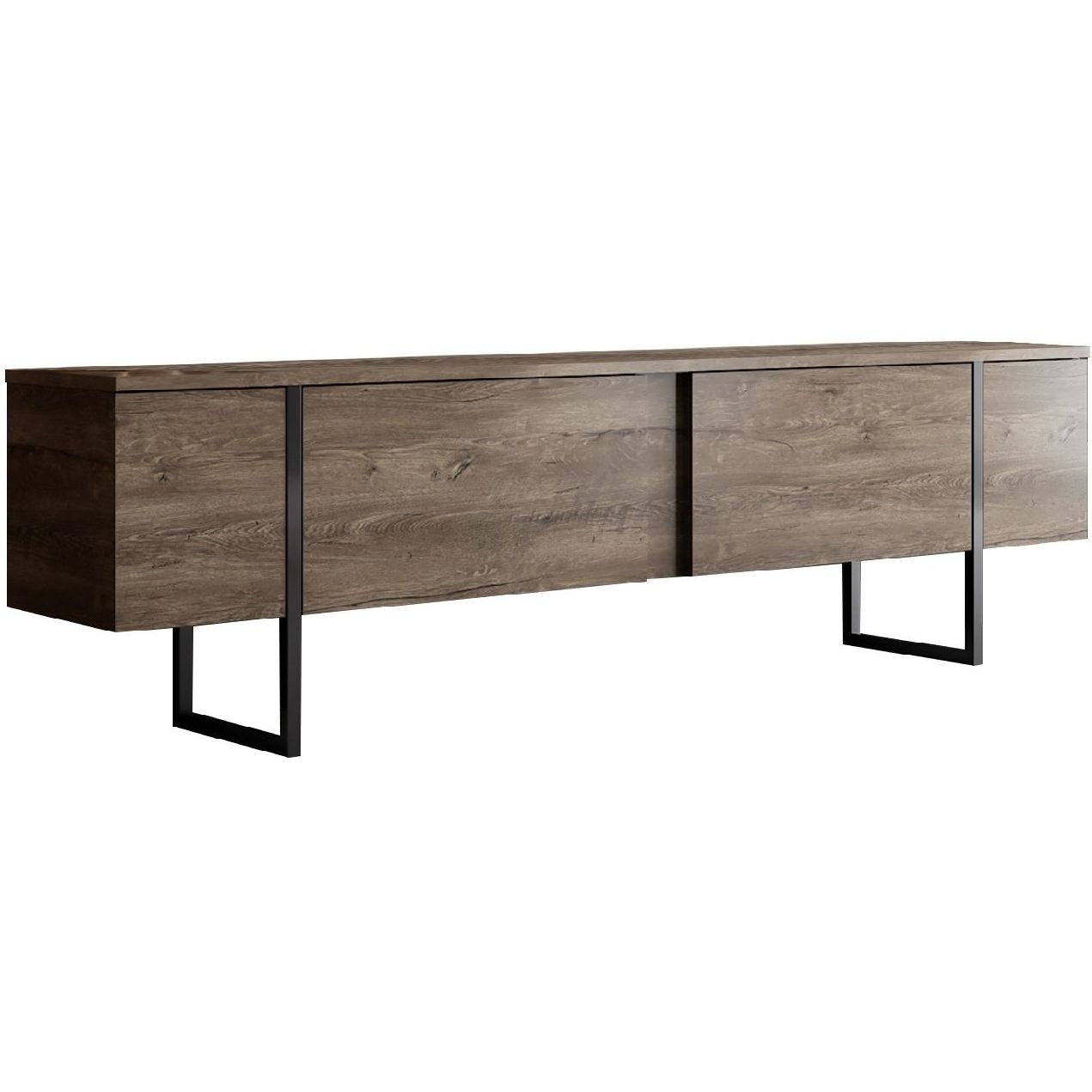 TV-taso Linento Furniture Luxe pähkinä/musta