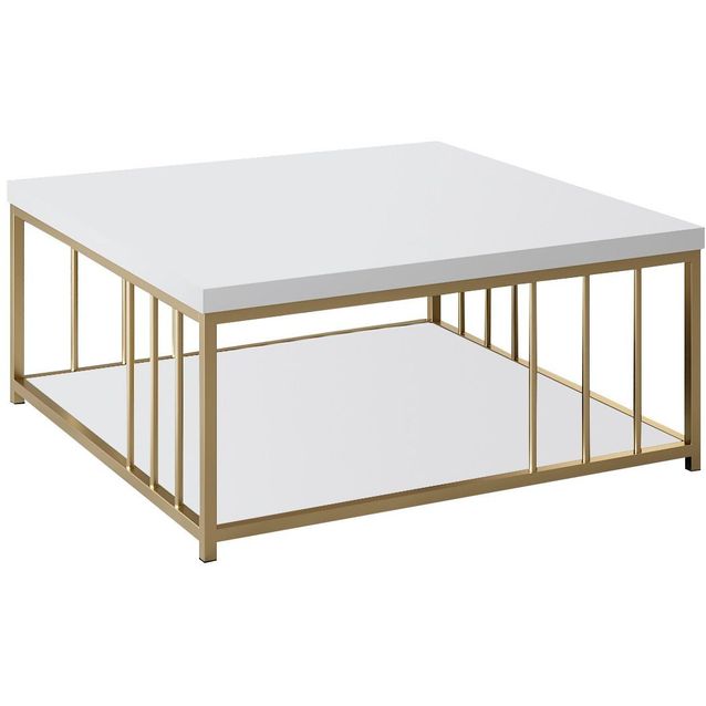 Sohvapöytä Linento Furniture Zenn valkoinen/kulta