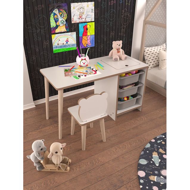 Lasten kirjoituspöytä ja tuoli Linento Furniture Soho, 90x42cm