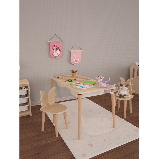 Lasten pöytä Linento Furniture, 100x48cm, koivuvaneri