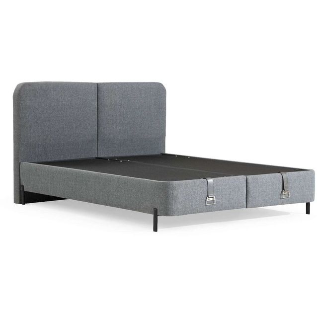 Säilytyssänky + sängynpääty Linento Furniture Asya, ilman patjaa, harmaa