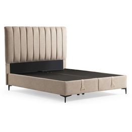 Säilytyssänky + sängynpääty Linento Furniture Lisa, ilman patjaa, beige