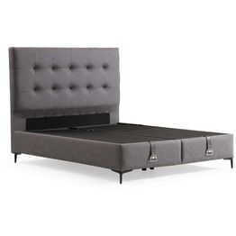 Säilytyssänky + sängynpääty Linento Furniture Marvel, ilman patjaa, harmaa