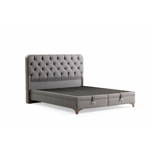 Säilytyssänky + sängynpääty Linento Furniture Samira, ilman patjaa, harmaa