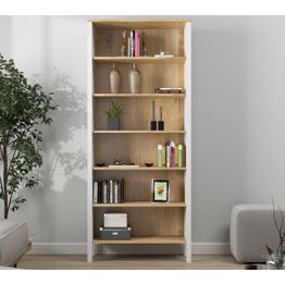 Kirjahylly Linento Furniture FRN-20068, 83x194cm, ruskea/valkoinen