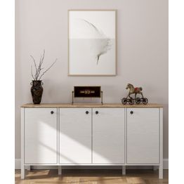 Senkki Linento Furniture FRN-20007, 160x82cm, valkoinen/ruskea