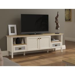 TV-taso Linento Furniture FRN-21025, leveys 180cm, kerma/ruskea/harmaa