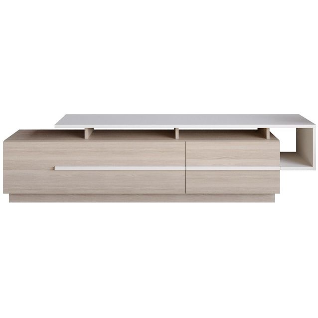 TV-taso Linento Furniture Pia ruskea/valkoinen