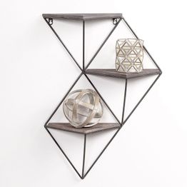 Puinen seinähylly Linento Furniture Wr044, 45x13cm, tummanruskea