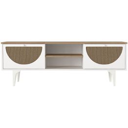 TV-taso Linento Furniture Burito valkoinen/tammi