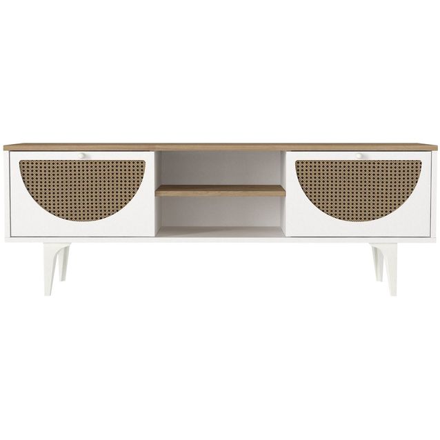 TV-taso Linento Furniture Burito valkoinen/tammi