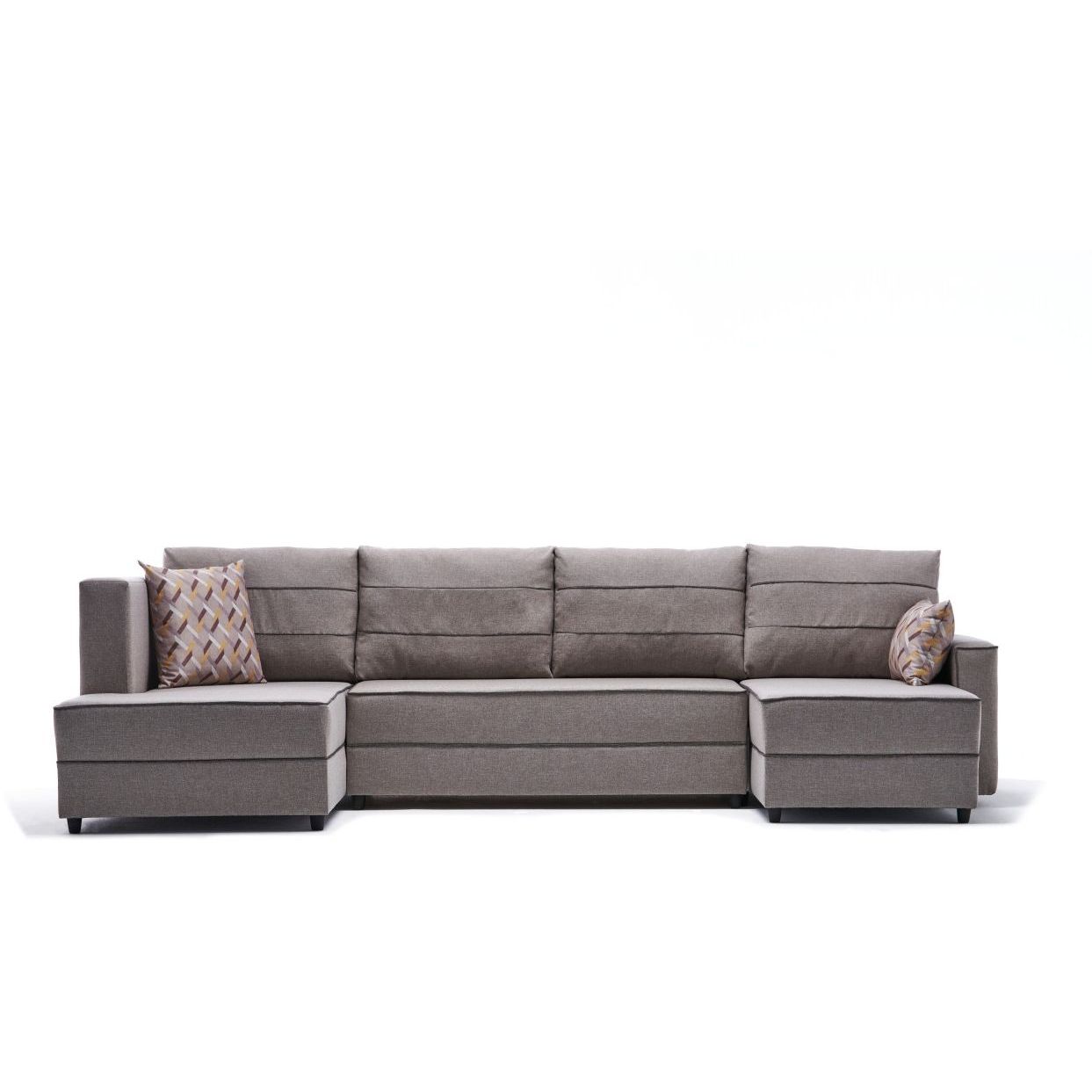 U-kulmasohva Linento Furniture Ece, 4-istuttava, kerma