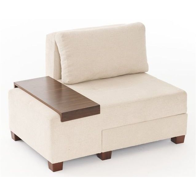 Vuodetuoli Linento Furniture Perenna Chenille vasen kermanvalkoinen