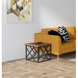 Sohvapöytä Linento Furniture Zenica, 46x46cm, ruskea/musta