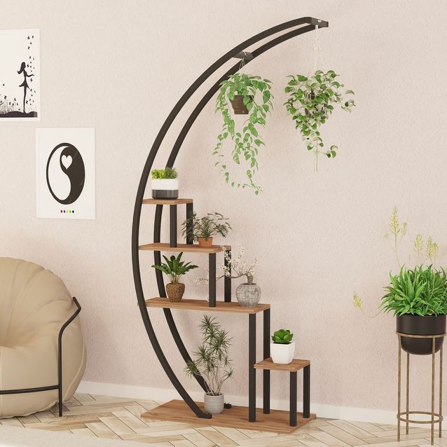 Kirjahylly Linento Furniture Garden, ruskea/musta