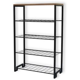 Kenkähylly Linento Furniture Nancy mänty/musta