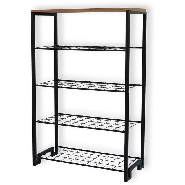 Kenkähylly Linento Furniture Nancy mänty/musta