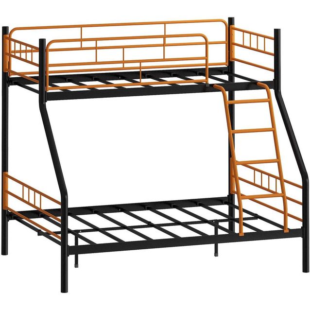 Kerrossänky Linento Furniture Trio, 90/140x190cm, musta/oranssi