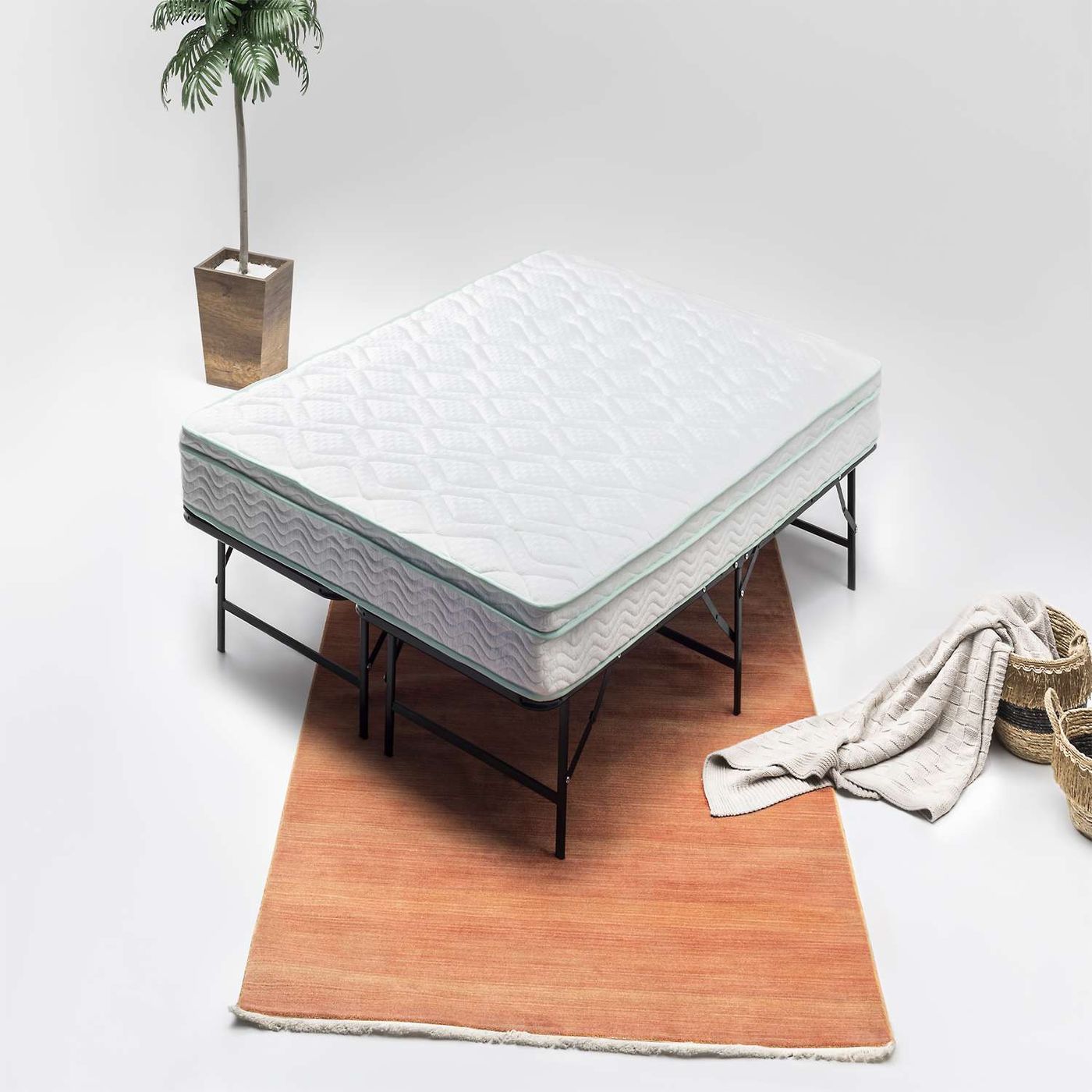 Taitettava sänky Liennto Furniture Katlanir, 150x200cm, ilman patjaa, musta