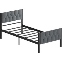 Sängynrunko Linento Furniture Stil, harmaa