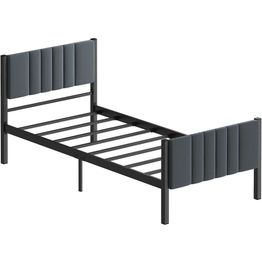 Sängynrunko Linento Furniture Lotus, metalli, antrasiitti