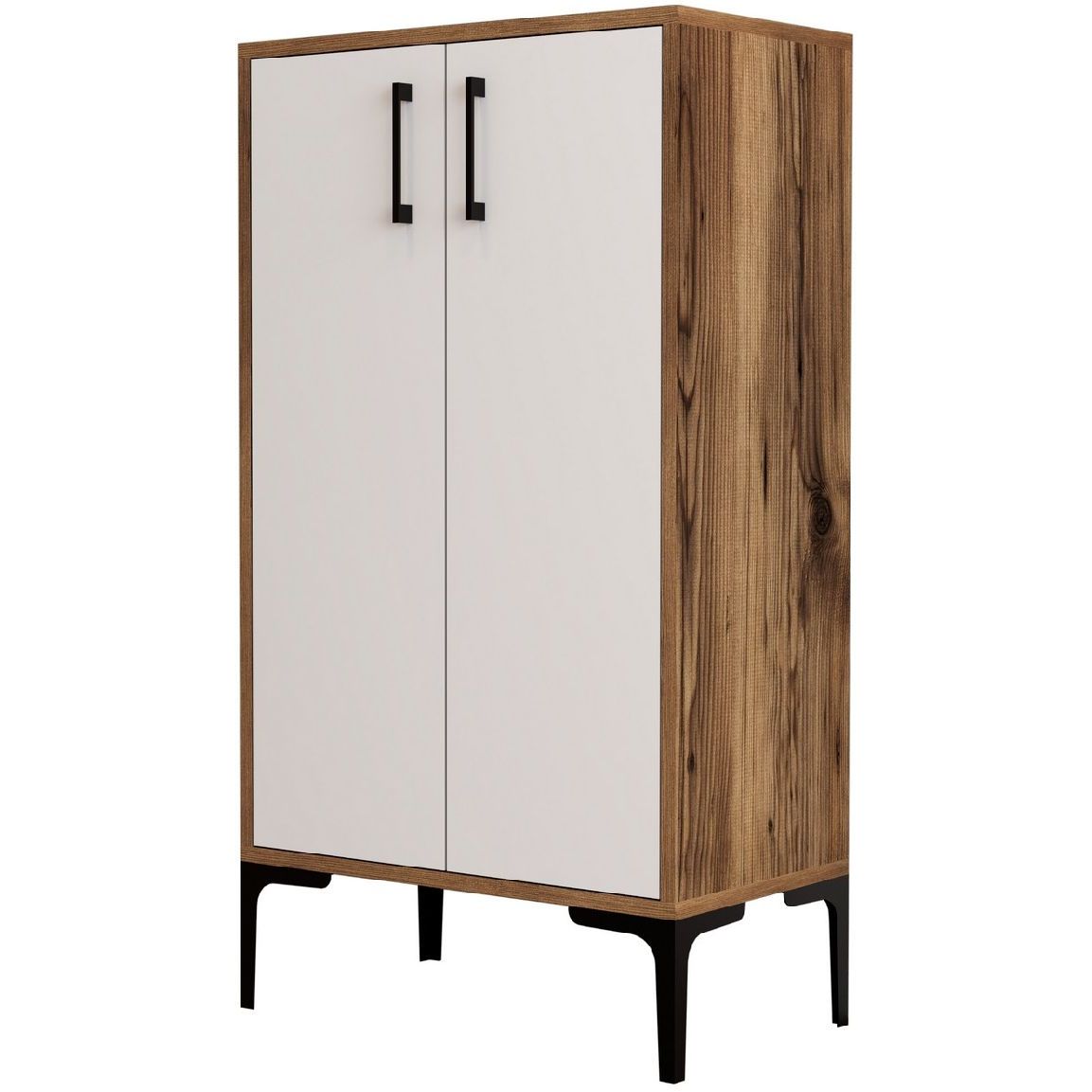 Kenkäkaappi Linento Furniture Prag pähkinä/valkoinen