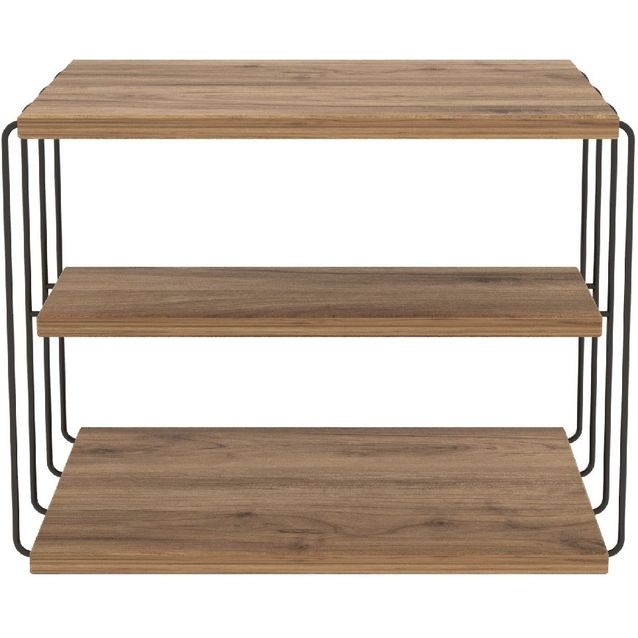 Sivupöytä Linento Furniture Lifon Atlantic Pine/musta