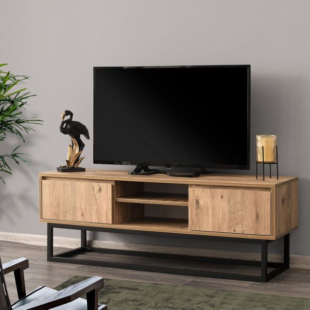 TV-taso Linento Furniture Belinda, leveys 140cm, ruskea/musta