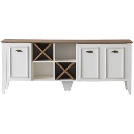 Senkki Linento Furniture Rustic valkoinen/saksanpähkinä