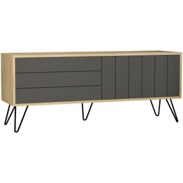 TV-taso Linento Furniture Picadilly harmaa/ruskea