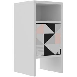 Yöpöytä Linento Furniture Grandma geometrinen valkoinen/monivärinen